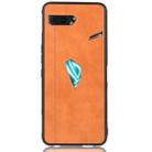 For Asus ROG Phone II ZS660KL Shockproof Sewing Cow Pattern Skin PC + PU + TPU Case(Orange) - 2