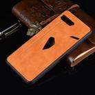For Asus ROG Phone II ZS660KL Shockproof Sewing Cow Pattern Skin PC + PU + TPU Case(Orange) - 6