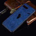 For Asus ROG Phone II ZS660KL Shockproof Sewing Cow Pattern Skin PC + PU + TPU Case(Blue) - 6