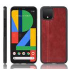 For Google Pixel 4 Shockproof Sewing Cow Pattern Skin PC + PU + TPU Case(Red) - 1