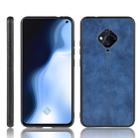 For Vivo V17 / S1 Pro International Edition Shockproof Sewing Cow Pattern Skin PC + PU + TPU Case(Blue) - 1