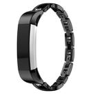 For Fitbit Alta smart watch X-shaped Metal Watch Band(black) - 1