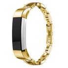 For Fitbit Alta smart watch X-shaped Metal Watch Band(gold) - 1