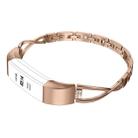 For Fitbit Alta smart watch X-shaped Metal Watch Band(rose gold) - 1