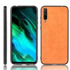 For Huawei Honor 20 Lite Shockproof Sewing Cow Pattern Skin PC + PU + TPU Case(Orange) - 1