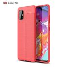 For Galaxy A51 Litchi Texture TPU Shockproof Case(Red) - 1