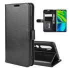 For Xiaomi Mi Note 10 / Note 10 Pro / CC9 Pro R64 Texture Single Horizontal Flip Protective Case with Holder & Card Slots & Wallet& Photo Frame(Black) - 1