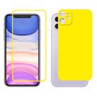 For iPhone 11 ENKAY Hat-prince Full Glue 0.26mm 9H 2.5D Front Tempered Glass Full Coverage Film and Black Film with Camera Lens Protector Function(Yellow) - 1