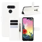 For LG K50S Litchi Texture Horizontal Flip Protective Case with Holder & Card Slots & Wallet(White) - 1