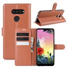 For LG K50S Litchi Texture Horizontal Flip Protective Case with Holder & Card Slots & Wallet(Brown) - 1