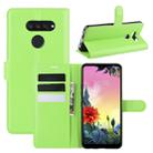 For LG K50S Litchi Texture Horizontal Flip Protective Case with Holder & Card Slots & Wallet(Green) - 1