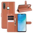 For VIVO U3/Y5s/Y19 Litchi Texture Horizontal Flip Protective Case with Holder & Card Slots & Wallet(Brown) - 1