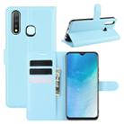 For VIVO U3/Y5s/Y19 Litchi Texture Horizontal Flip Protective Case with Holder & Card Slots & Wallet(Blue) - 1