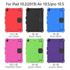 For    iPad Pro 10.5 Honeycomb Design EVA + PC Four Corner Anti Falling Flat Protective Shell With Straps(Red+Black) - 7