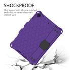 For iPad  Air 2019 10.5 Honeycomb Design EVA + PC Four Corner Anti Falling Flat Protective Shell With Straps(Purple+Black) - 4