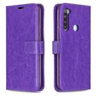 For Xiaomi Redmi Note 8 Crazy Horse Texture Horizontal Flip Leather Case with Holder & Card Slots & Wallet & Photo Frame(Purple) - 1