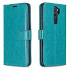 For Xiaomi Redmi Note 8 Pro Crazy Horse Texture Horizontal Flip Leather Case with Holder & Card Slots & Wallet & Photo Frame(Blue) - 1