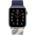 For Apple Watch 3 / 2 / 1 Generation 42mm Universal Silk Screen Psingle-ring Watch Band(Blue) - 3