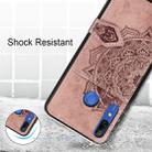 For Huawei P Smart Z Mandala Embossed Magnetic Cloth PU + TPU + PC Case with Holder & Card Slots & Wallet & Photo Frame & Strap(Brown) - 5