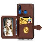 For Huawei P Smart Z Mandala Embossed Magnetic Cloth PU + TPU + PC Case with Holder & Card Slots & Wallet & Photo Frame & Strap(Brown) - 8