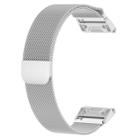 For Garmin Fenix 5X Milan Metal Stainless Steel Metal Watch Band （Silver）, Size:26MM - 1