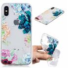 For iPhone X / XS 3D Pattern Transparent TPU Case(The Stone Flower) - 1