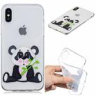 For iPhone X / XS 3D Pattern Transparent TPU Case(Bamboo Bear) - 1