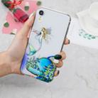 For iPhone XR 3D Pattern Transparent TPU Case(Mermaid) - 6
