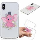 For iPhone XR 3D Pattern Transparent TPU Case(Pink Weevil) - 1