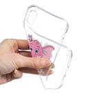 For iPhone XR 3D Pattern Transparent TPU Case(Pink Weevil) - 5