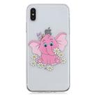 For iPhone XS Max 3D Pattern Transparent TPU Case(Pink Weevil) - 2