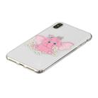 For iPhone XS Max 3D Pattern Transparent TPU Case(Pink Weevil) - 3