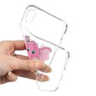 For iPhone XS Max 3D Pattern Transparent TPU Case(Pink Weevil) - 5