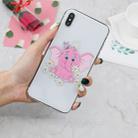 For iPhone XS Max 3D Pattern Transparent TPU Case(Pink Weevil) - 6
