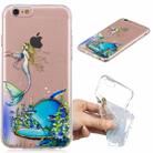 For iPhone SE 2022 / SE 2020 / 8 / 7 3D Pattern Transparent TPU Case(Mermaid) - 1