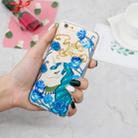 For iPhone SE 2022 / SE 2020 / 8 / 7 3D Pattern Transparent TPU Case(Blueflower Unicorn) - 6