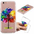 For iPhone 6 3D Pattern Transparent TPU Case(Painting tree) - 1