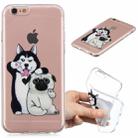 For iPhone 6 3D Pattern Transparent TPU Case(Self-portrait Dog) - 1