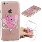 For iPhone 6 3D Pattern Transparent TPU Case(Pink Weevil) - 1