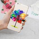 For iPhone 6 Plus 3D Pattern Transparent TPU Case(Painting tree) - 6