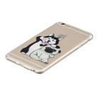 For iPhone 6 Plus 3D Pattern Transparent TPU Case(Self-portrait Dog) - 3