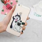 For iPhone 6 Plus 3D Pattern Transparent TPU Case(Self-portrait Dog) - 6