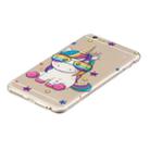 For iPhone 6 Plus 3D Pattern Transparent TPU Case(Eyeglasses Unicorn) - 3