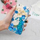 For iPhone 6 Plus 3D Pattern Transparent TPU Case(Blueflower Unicorn) - 6