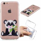 For iPhone 6 Plus 3D Pattern Transparent TPU Case(Bamboo Bear) - 1