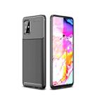 For Galaxy A71 Carbon Fiber Texture Shockproof TPU Case(Black) - 1