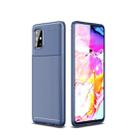For Galaxy A71 Carbon Fiber Texture Shockproof TPU Case(Blue) - 1
