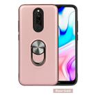 For Xiaomi Redmi 8  360 Rotary Multifunctional Stent PC+TPU Case with Magnetic Invisible Holder(Rose Gold) - 1