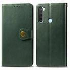 For Xiaomi Redmi Note 8T Retro Solid Color Leather Buckle Mobile Phone Protection Leather Case with Photo Frame & Card Slot & Wallet & Bracket Function(Green) - 1