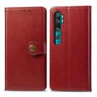 For Xiaomi CC9 Pro / Note 10 Retro Solid Color Leather Buckle Mobile Phone Protection Leather Case with Photo Frame & Card Slot & Wallet & Bracket Function(Red) - 1